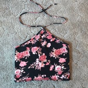 Floral Tie Crop Top